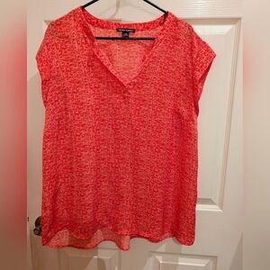 Hilary Radley Red V-Neck Top